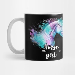 Watercolor Horses Colorful Wild Animal Lover Horse Girl Mug